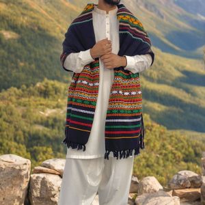 Colorful Multani 3X Multi Color Tharri Wadera Shawl For Men [ King Sized ] | Kamaal Khan