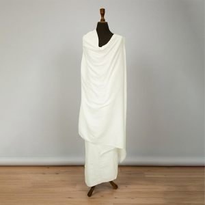 Premium Diamond Knitted Khaddar Ihram for Men - Ultra Soft Cotton (2-Piece Set, 45x90")